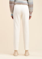 Pantalon Droit Velours Cotelé - Ecru