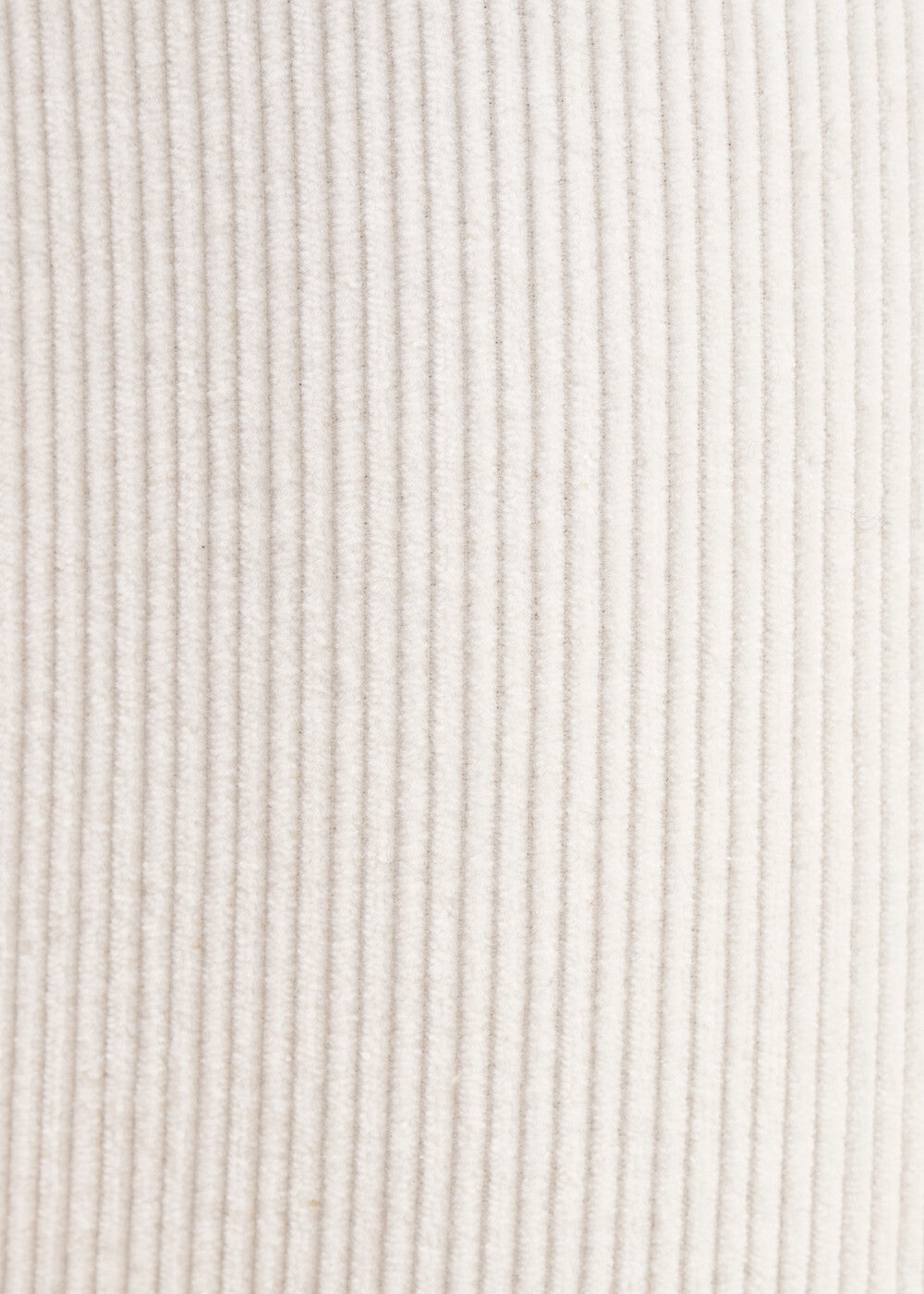 Pantalon Droit Velours Cotelé - Ecru