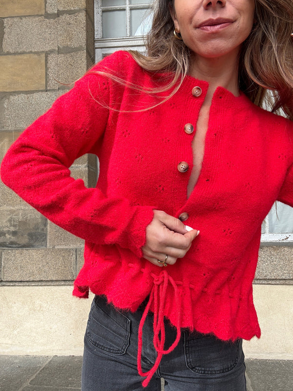 Cardigan Emma Rouge