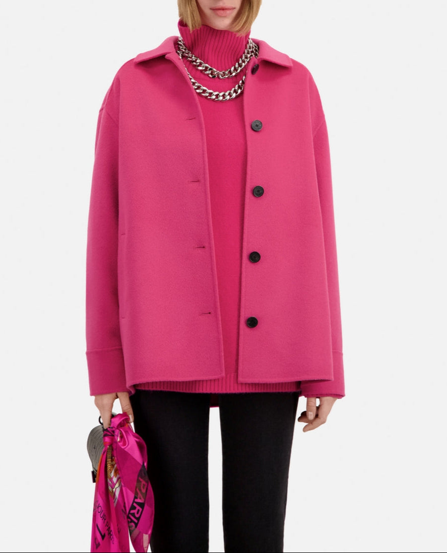 The Kooples - Veste En Laine - Rose - Femme