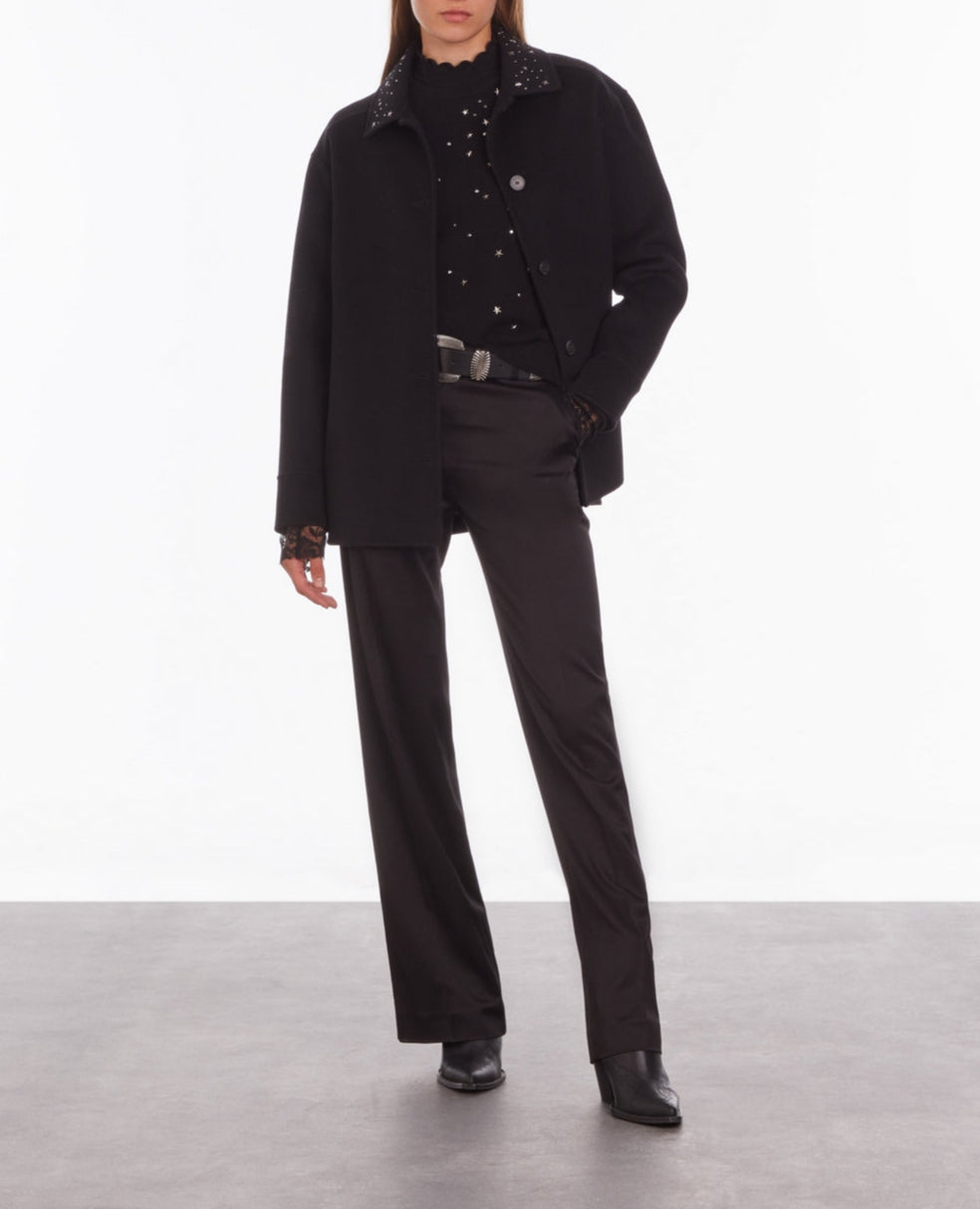 The Kooples - Veste En Laine - Noir - Femme