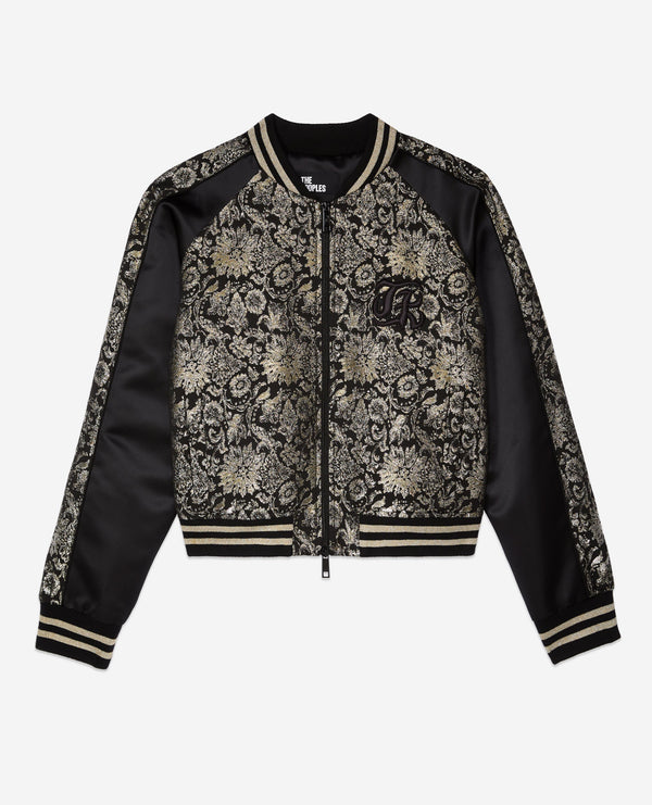 The Kooples - Blouson Bimatiere Motif Fleuri Lurex
