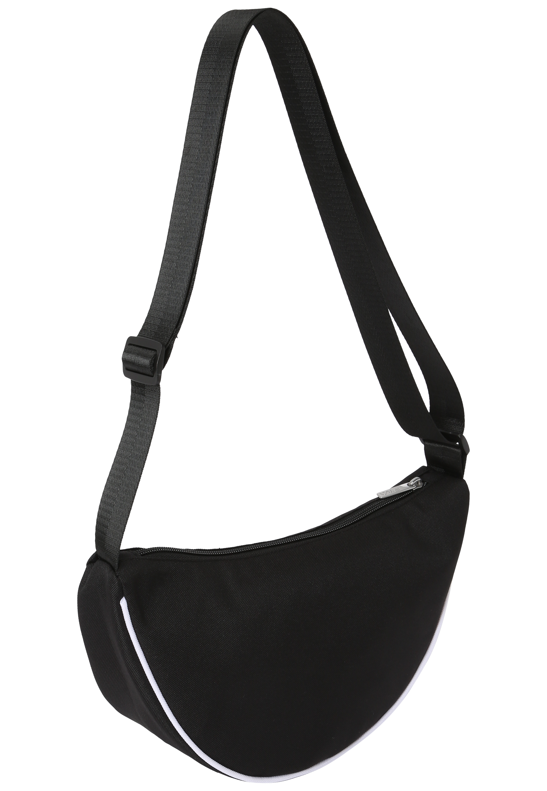 Sac Demi-Lune À Logo - Noir