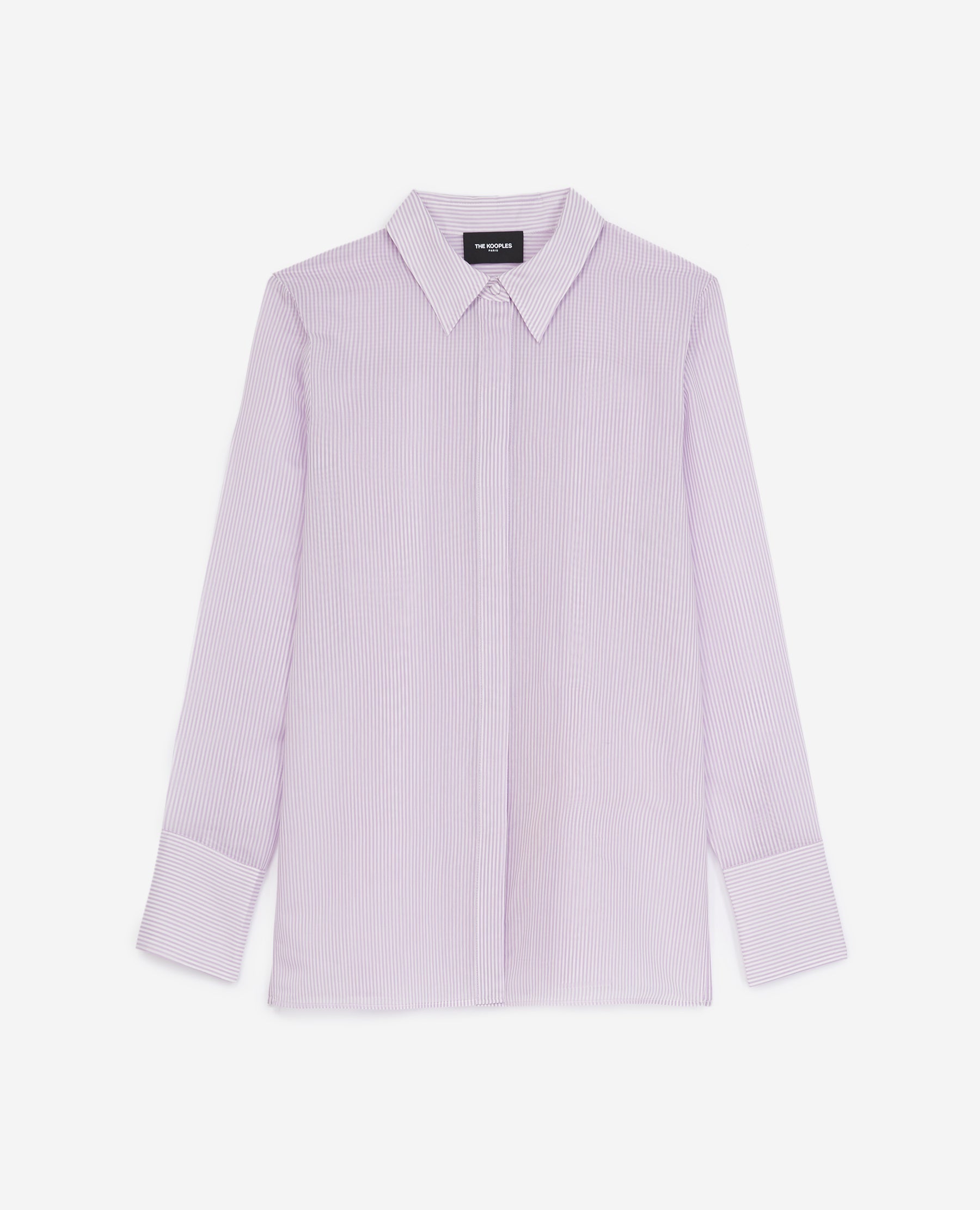 The Kooples - Chemise Violet Et Blanc Simple À Rayures - Femme