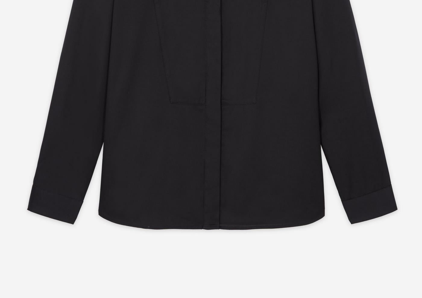 The Kooples - Chemise Sans Col Detail Patte Cachee - Femme