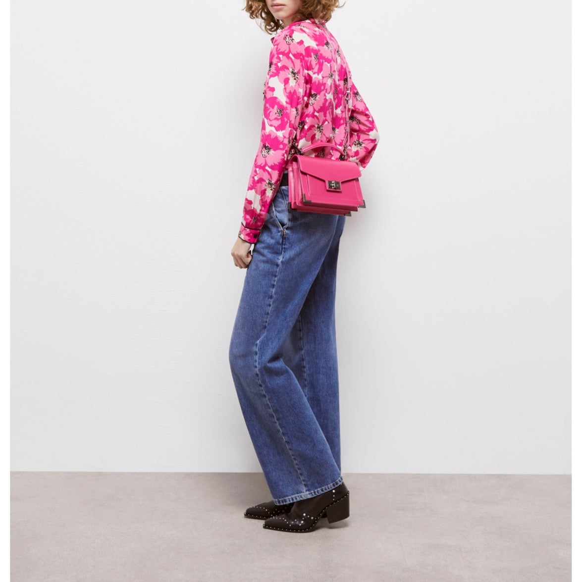 The Kooples - Chemisier En Soie - Blanc Et Rose - Femme