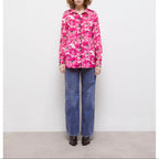 The Kooples - Chemisier En Soie - Blanc Et Rose - Femme