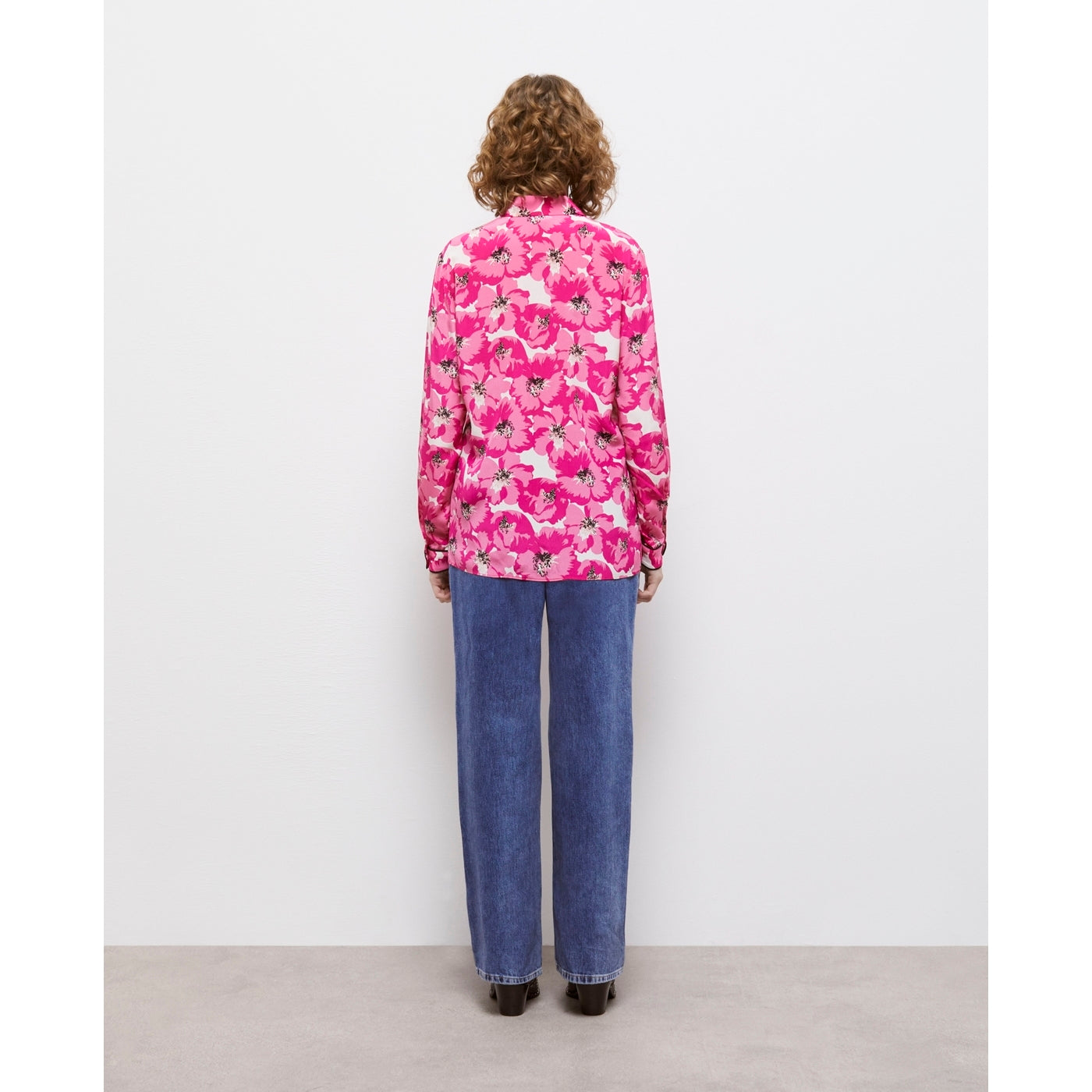 The Kooples - Chemisier En Soie - Blanc Et Rose - Femme