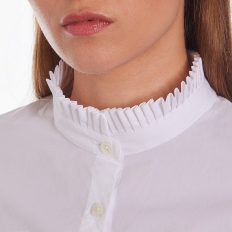 The Kooples - Chemise A Manches Longues Detail Plisse Col - Femme