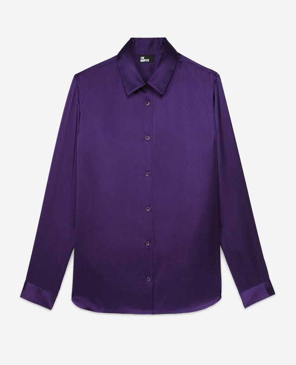 The Kooples - Chemise En Satin De Soie Manches Longues