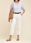 Pantalon En Toile Coupe Ample