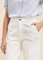 Pantalon En Toile Coupe Ample