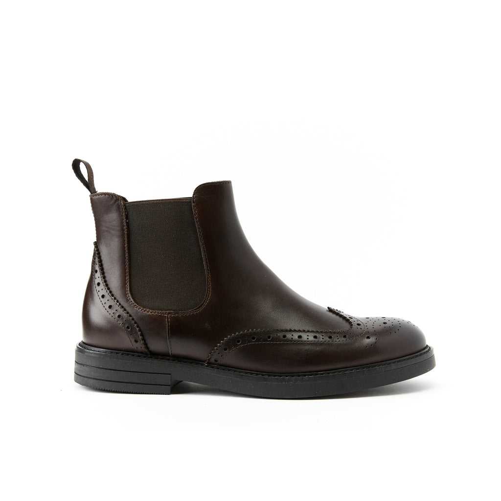 Frank Daniel - Bottes Chelsea À Bout Ailé - Marron Foncé - Homme