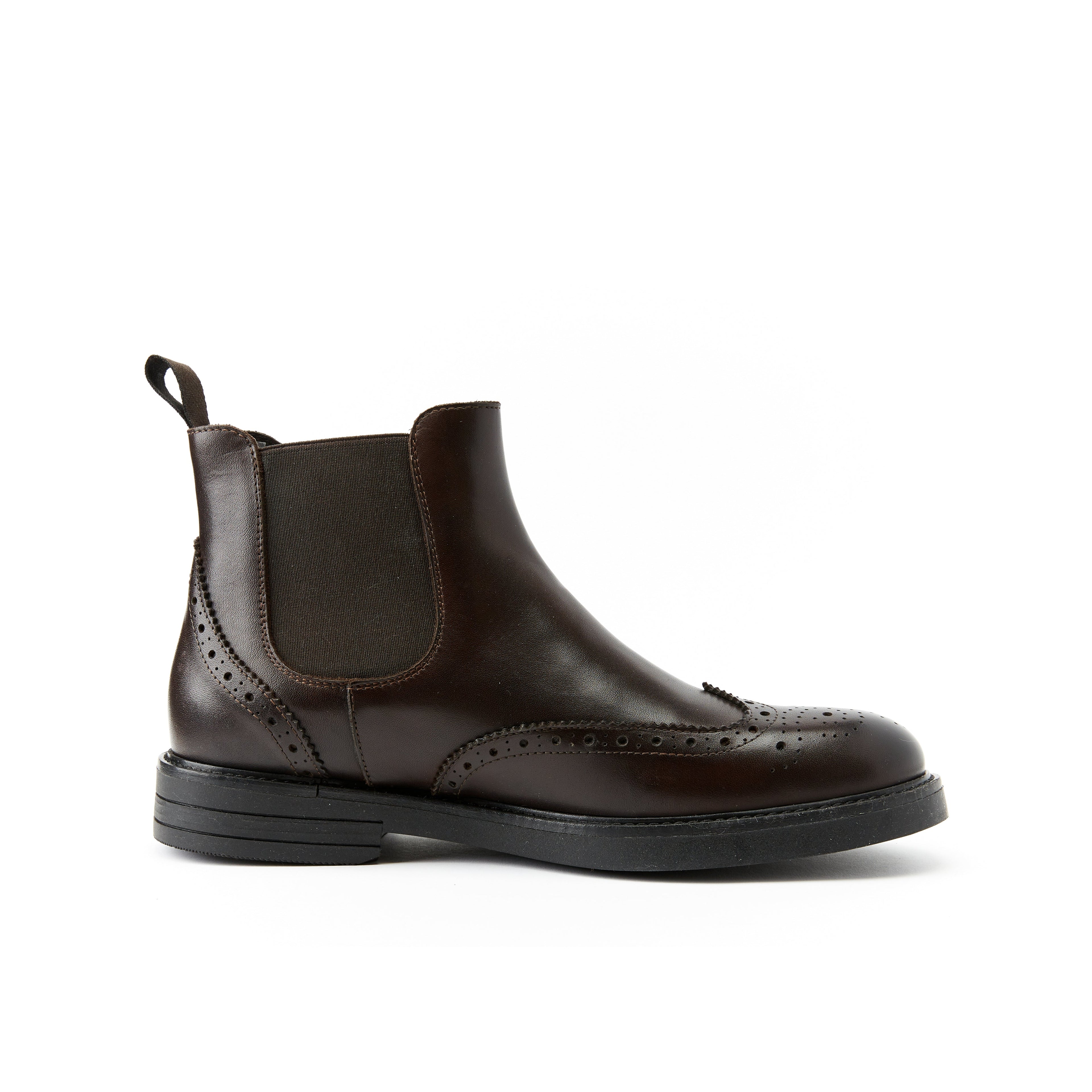 Frank Daniel - Bottes Chelsea À Bout Ailé - Marron Foncé - Homme