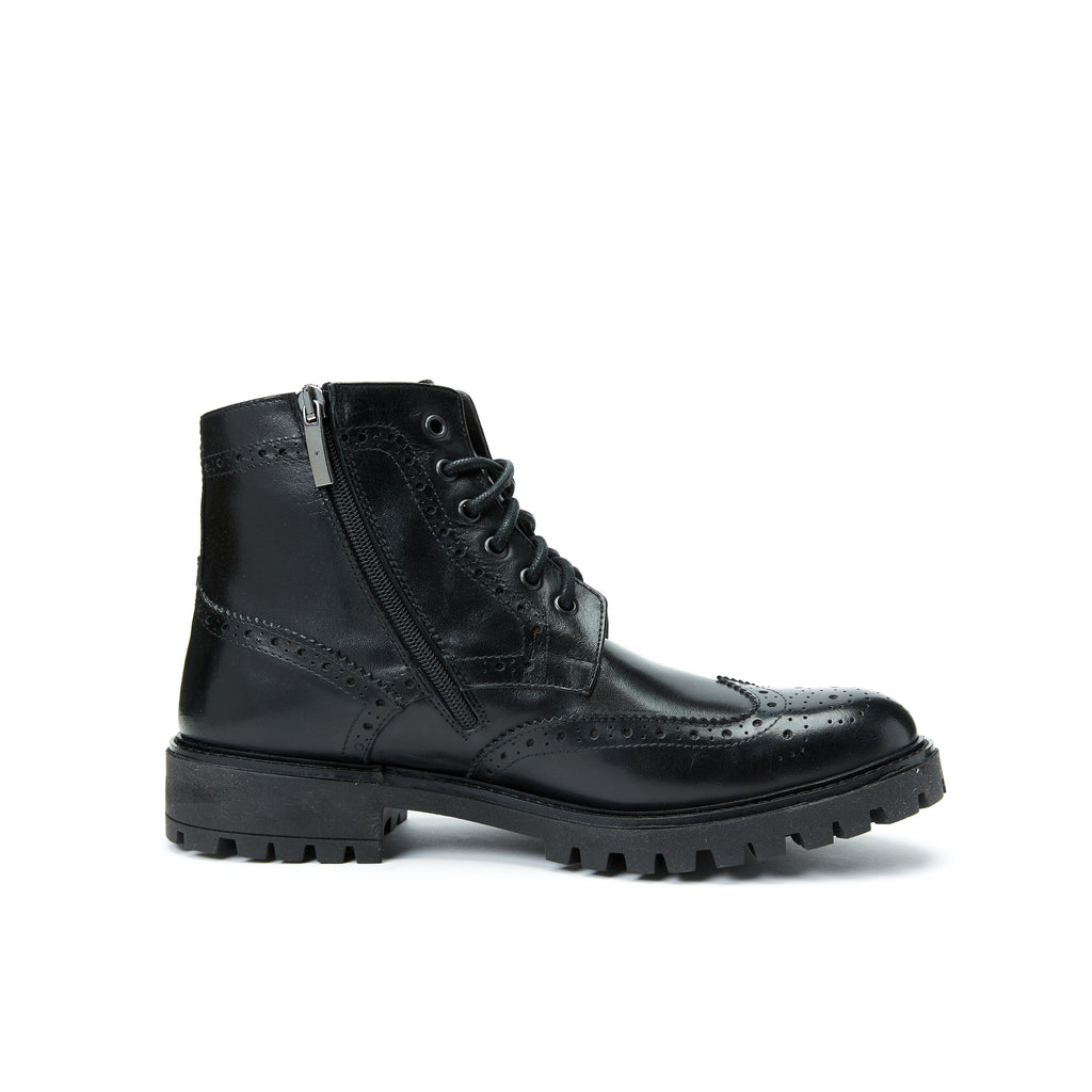 Frank Daniel - Bottines À Enjoliveurs À Ailettes - Noir - Homme