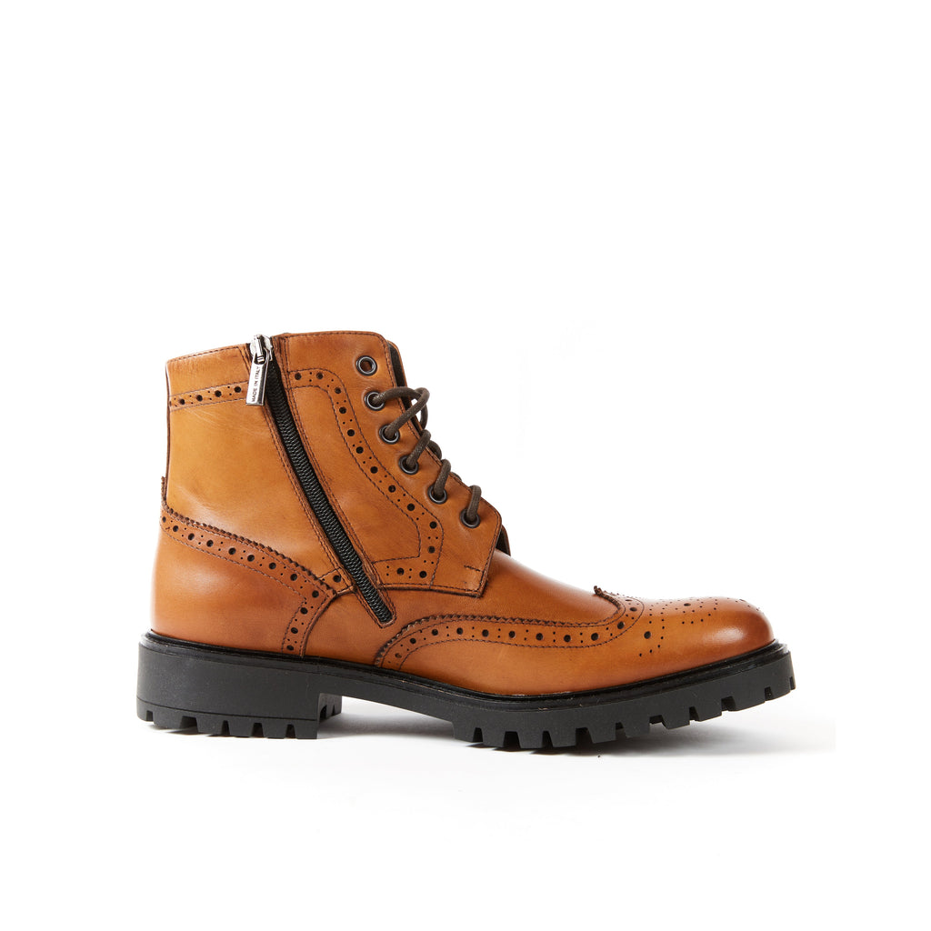 Frank Daniel - Bottines À Enjoliveurs À Ailettes - Marron - Homme