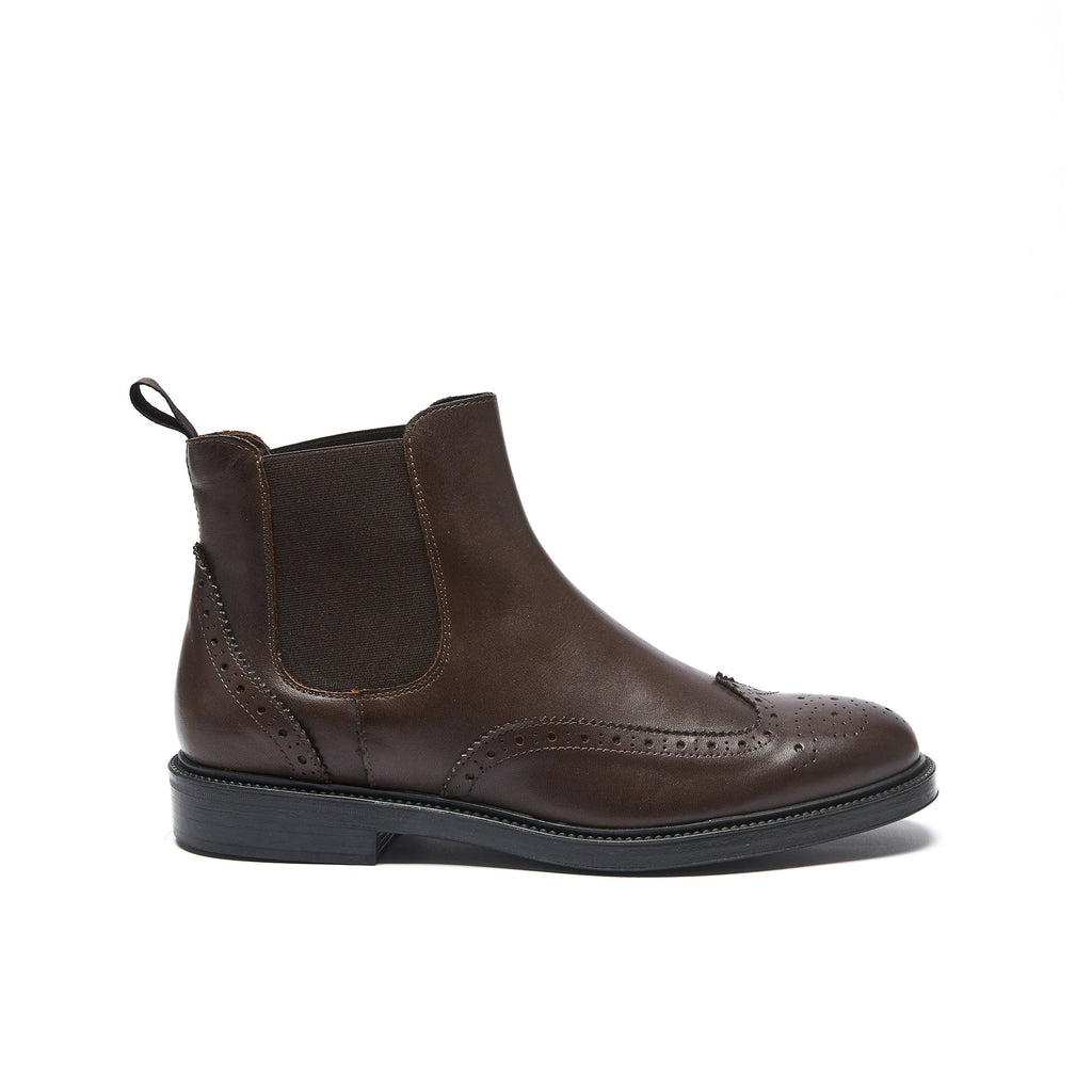 Frank Daniel - Bottes Chelsea À Bout Ailé - Marron Foncé - Homme