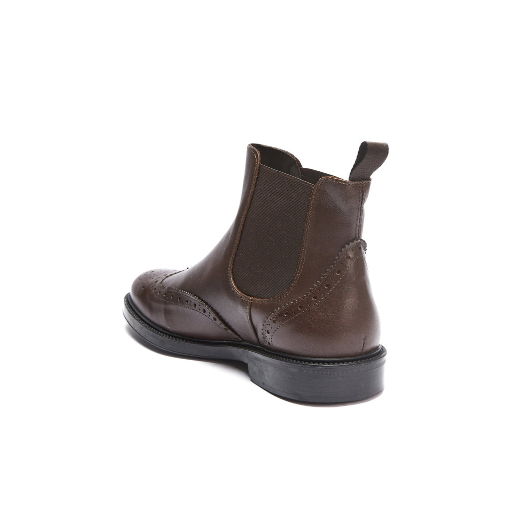 Frank Daniel - Bottes Chelsea À Bout Ailé - Marron Foncé - Homme