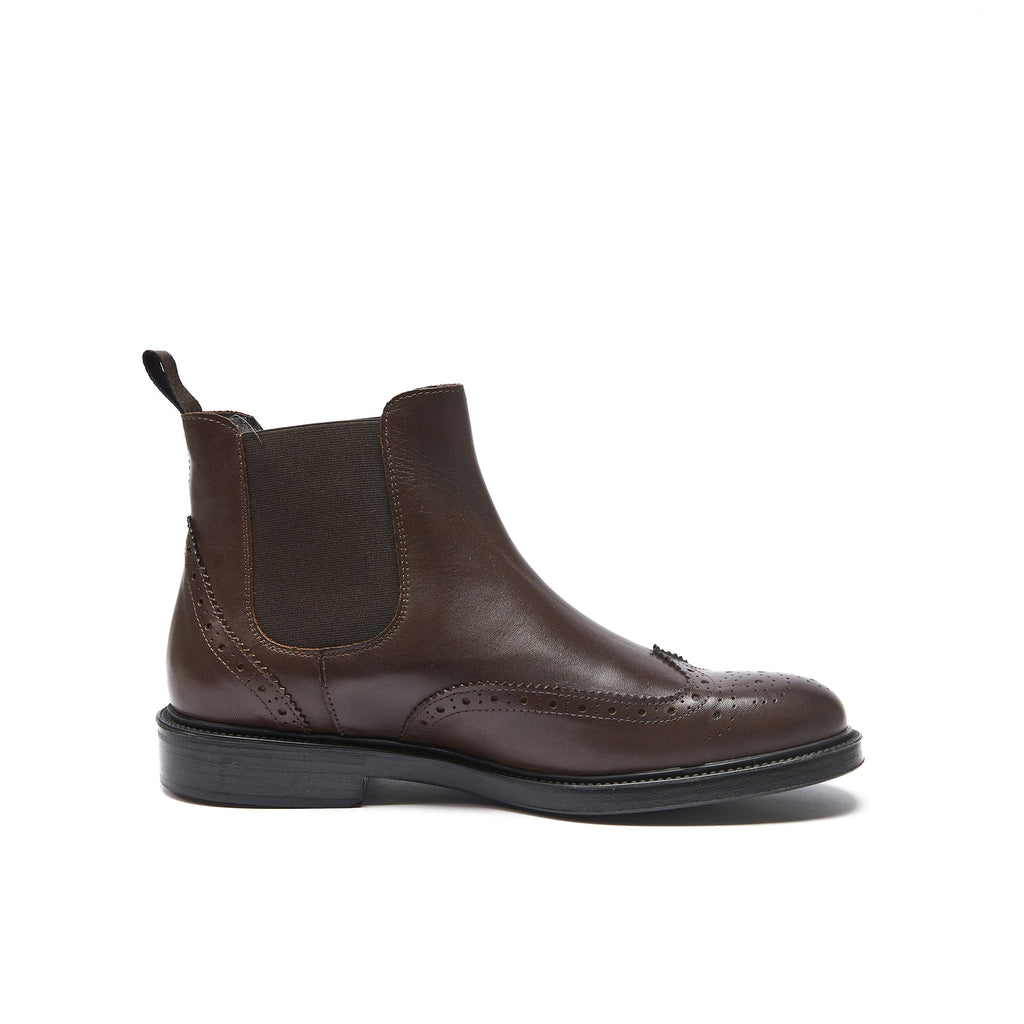 Frank Daniel - Bottes Chelsea À Bout Ailé - Marron Foncé - Homme