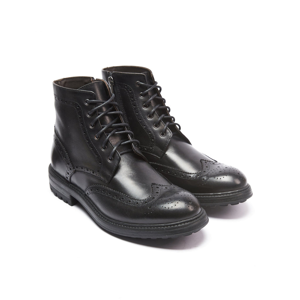 Frank Daniel - Bottines À Enjoliveurs À Ailettes - Noir - Homme