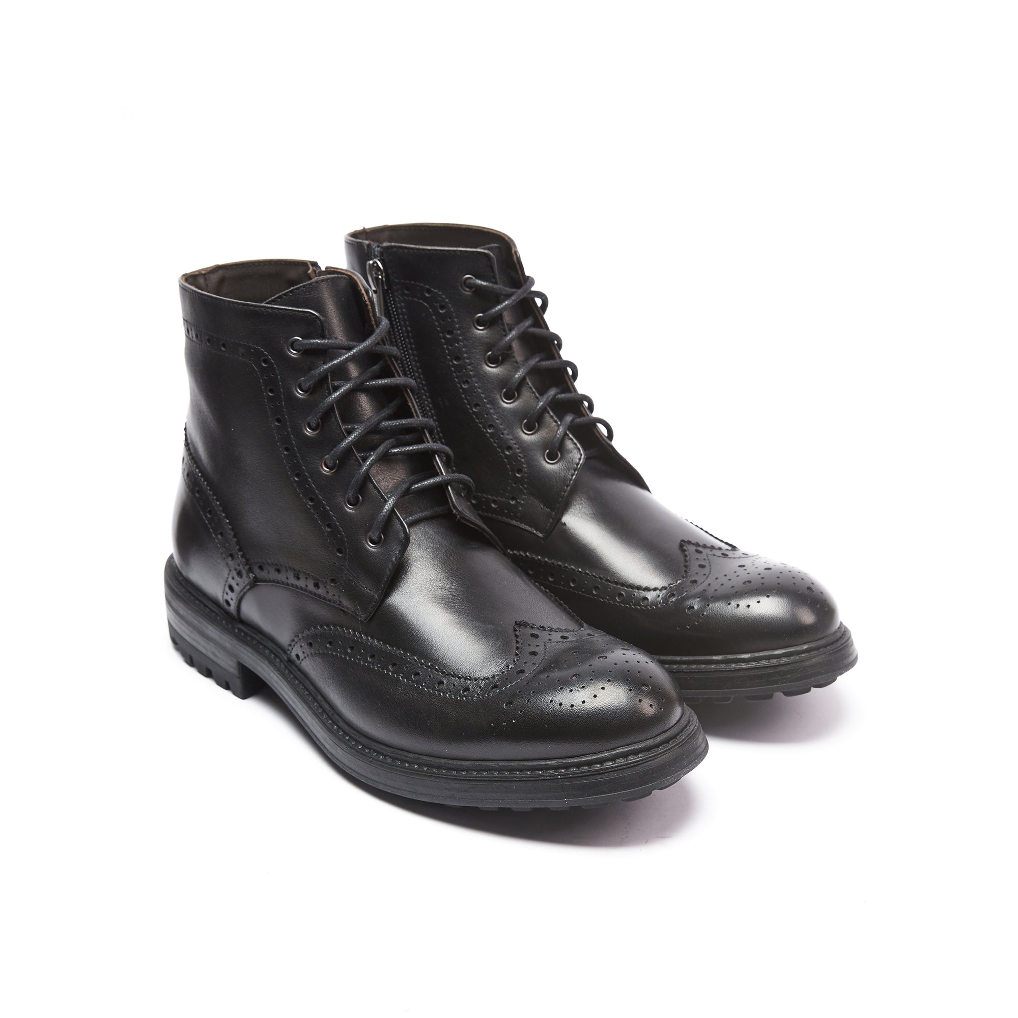 Frank Daniel - Bottines À Enjoliveurs À Ailettes - Noir - Homme