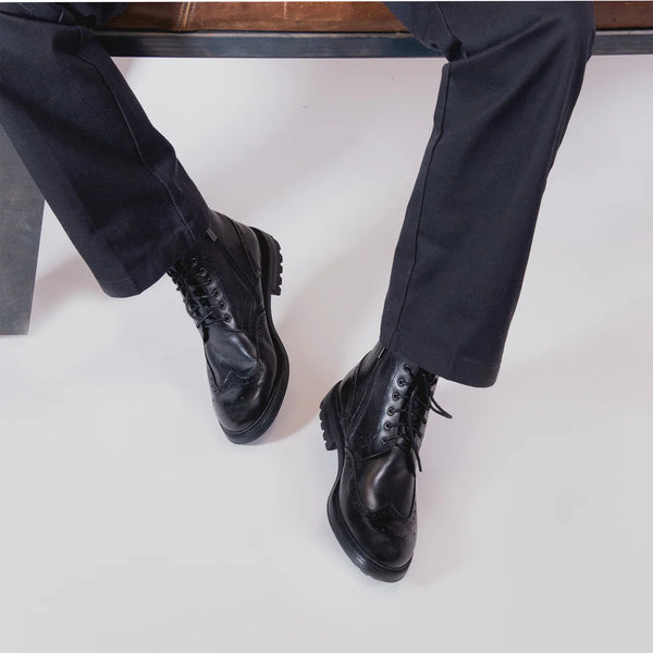 Frank Daniel - Bottines À Enjoliveurs À Ailettes - Noir - Homme