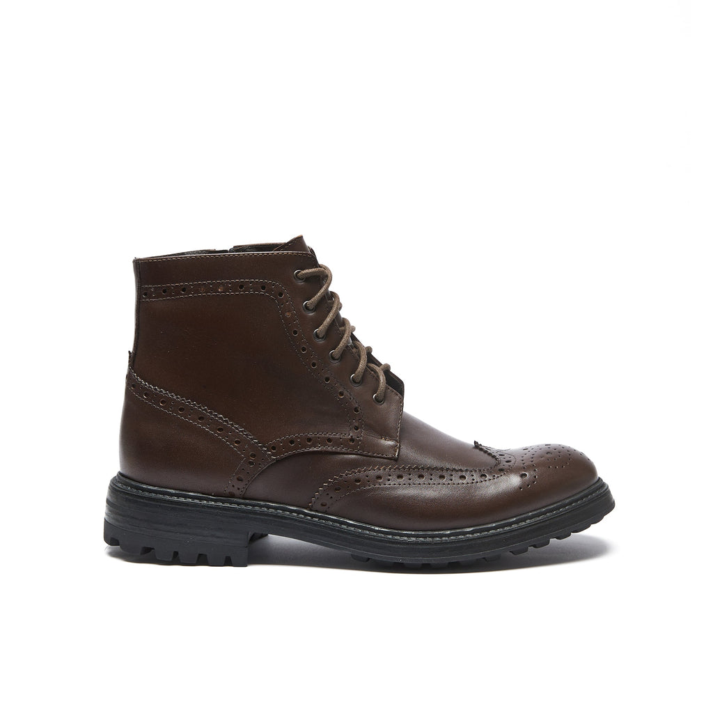 Frank Daniel - Bottines À Ailettes - Marron Foncé - Homme