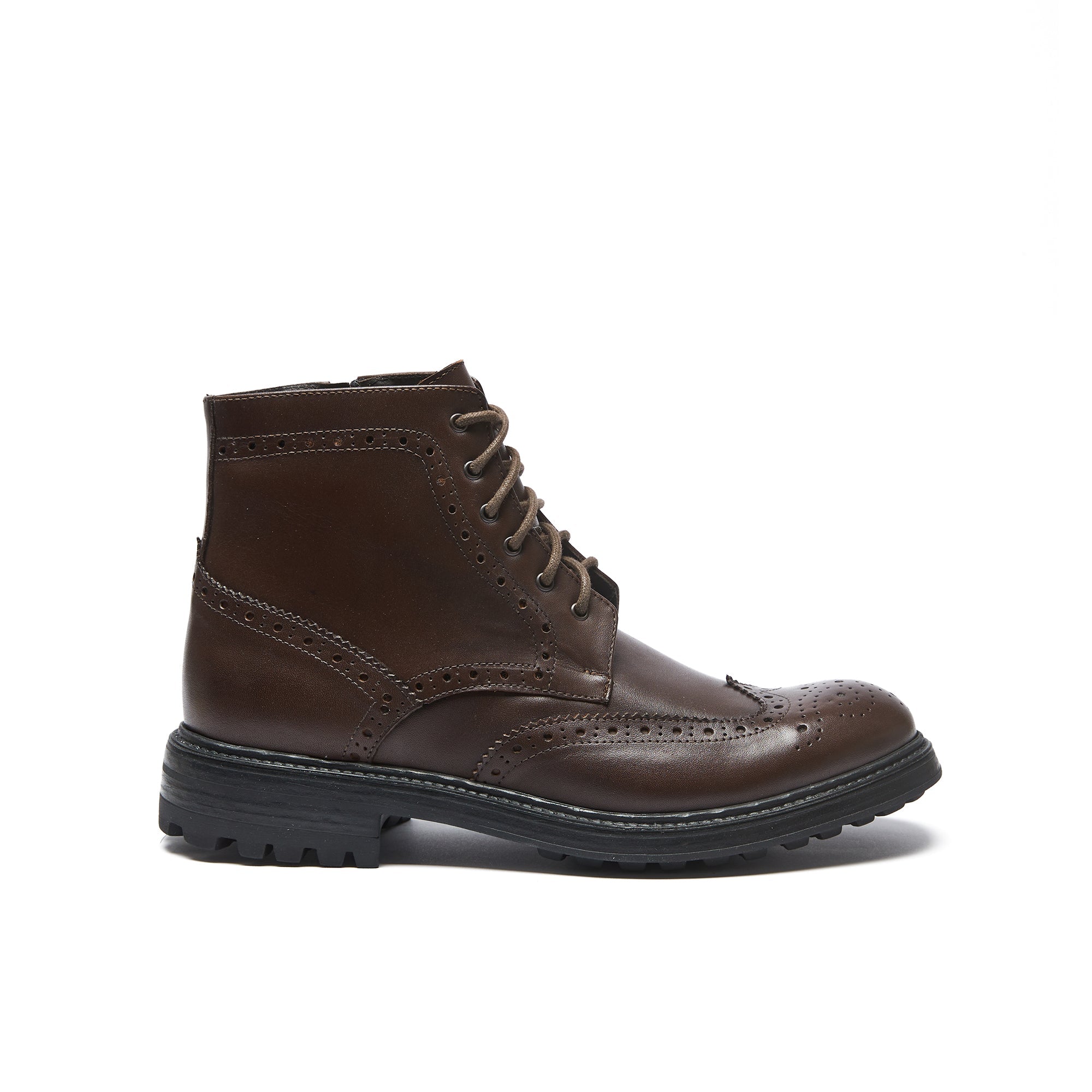 Frank Daniel - Bottines À Ailettes - Marron Foncé - Homme