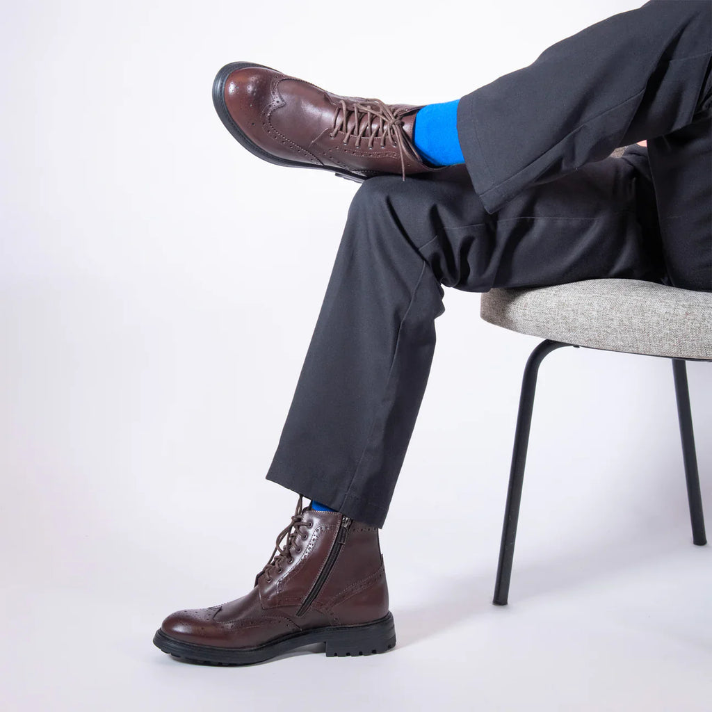 Frank Daniel - Bottines À Ailettes - Marron Foncé - Homme