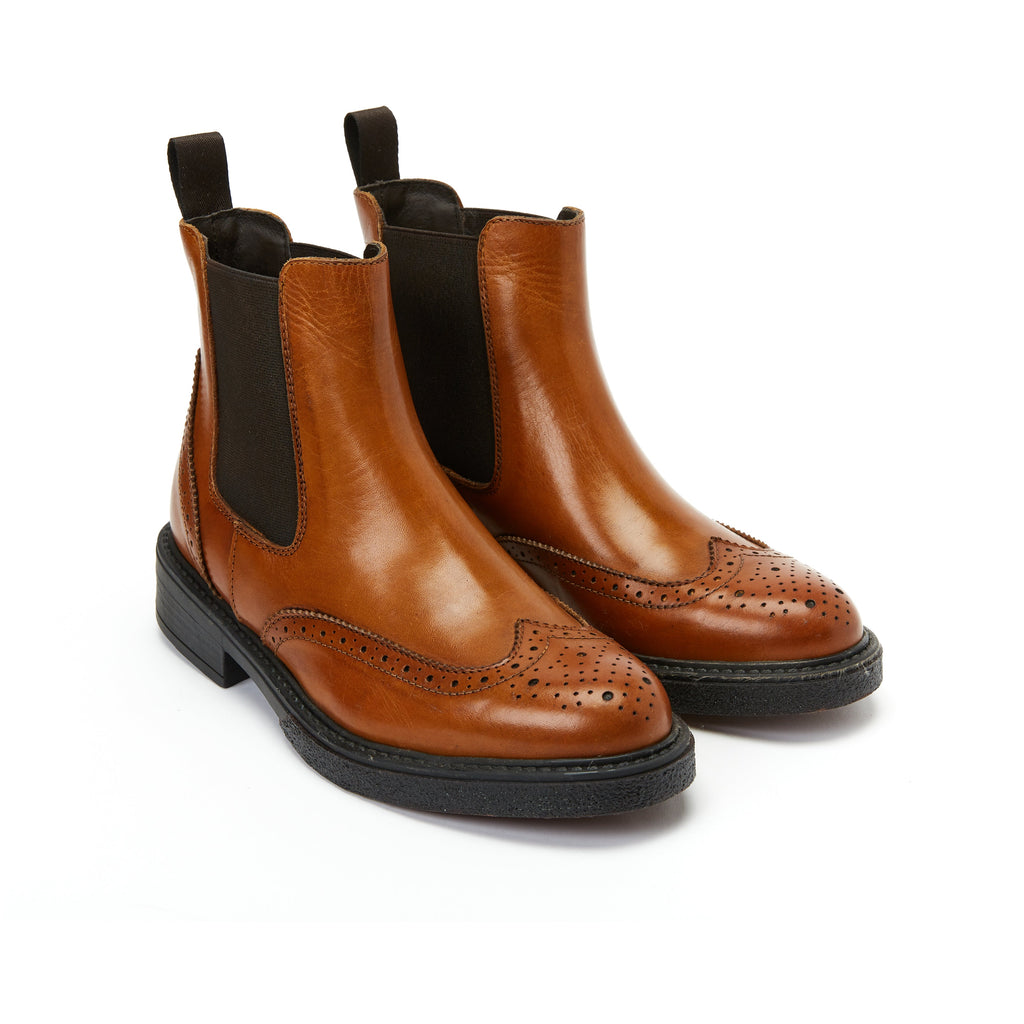 Frank Daniel - Bottes Chelsea À Aile - Marron - Femme