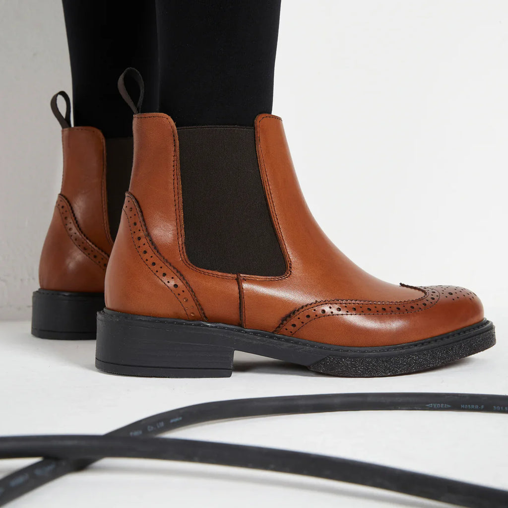 Frank Daniel - Bottes Chelsea À Aile - Marron - Femme