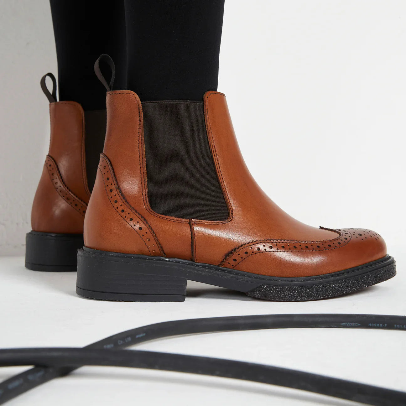 Frank Daniel - Bottes Chelsea À Aile - Marron - Femme