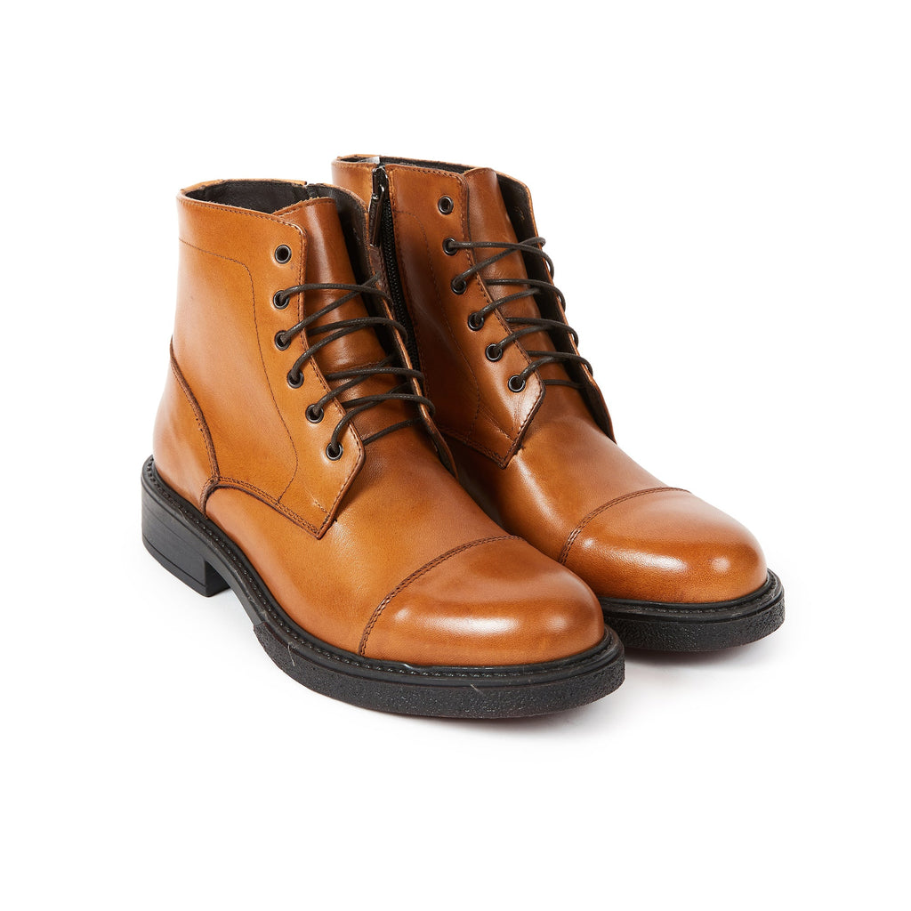 Frank Daniel - Botte À Lacets Et Bout Renforcé - Marron - Femme