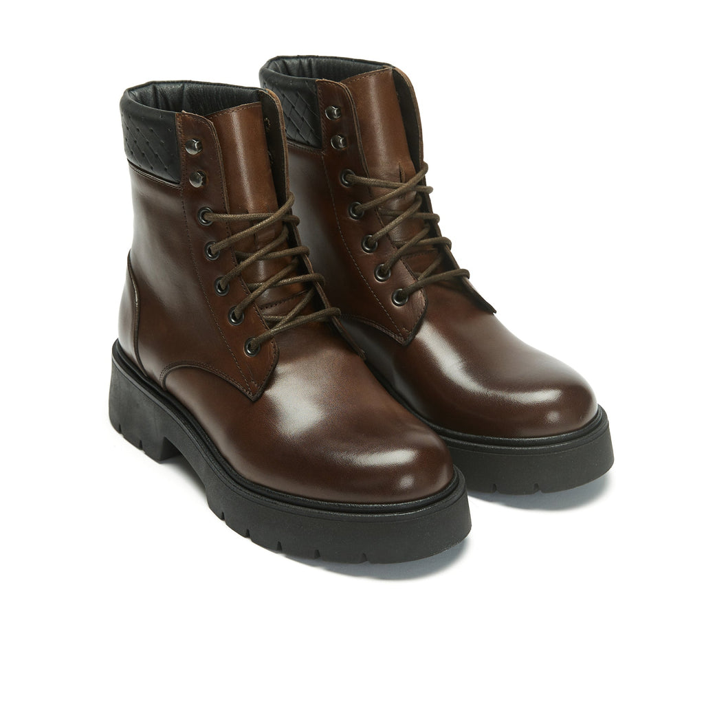 Frank Daniel - Bottine Derby - Marron - Femme