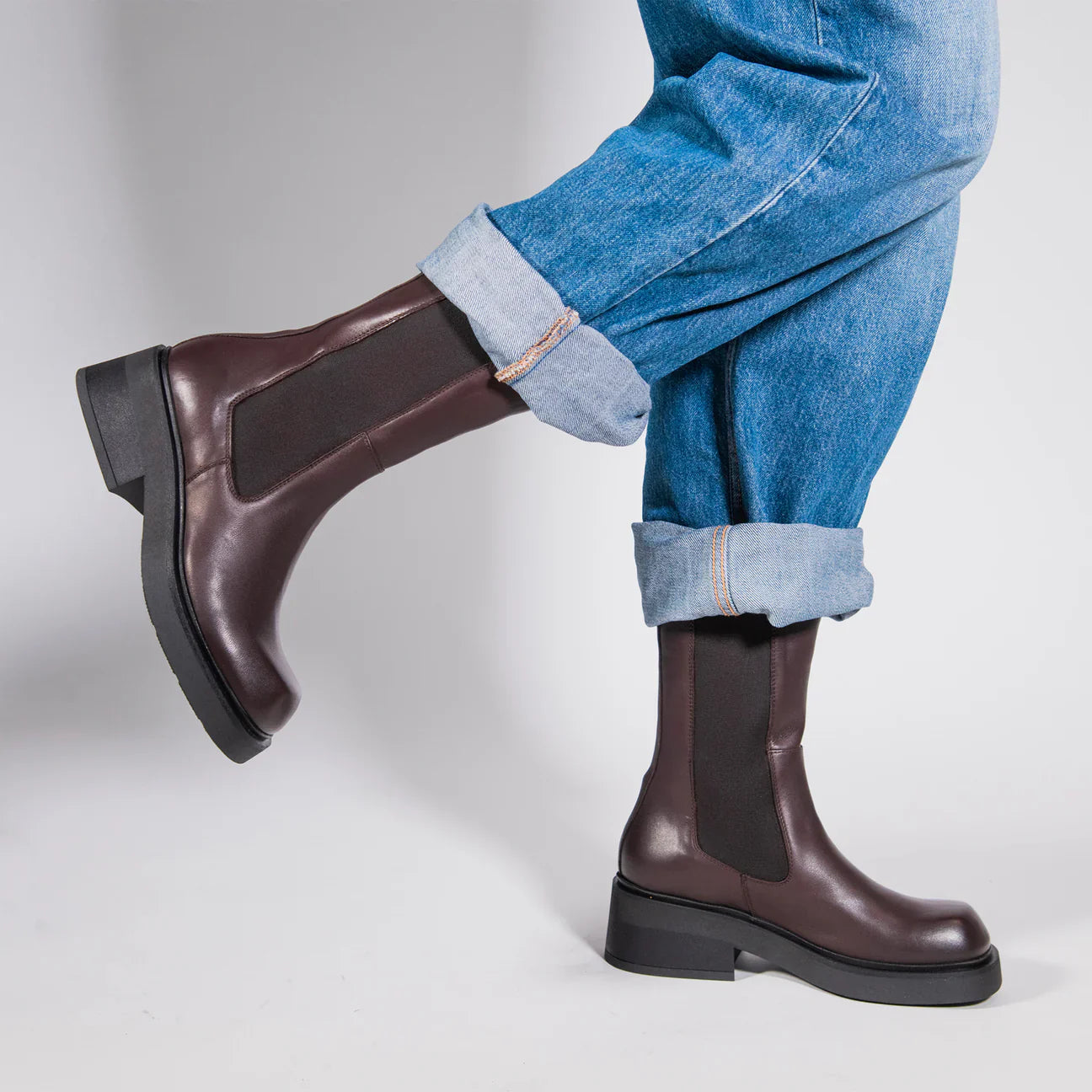Frank Daniel - Bottes Chealsea - Marron Foncé - Femme