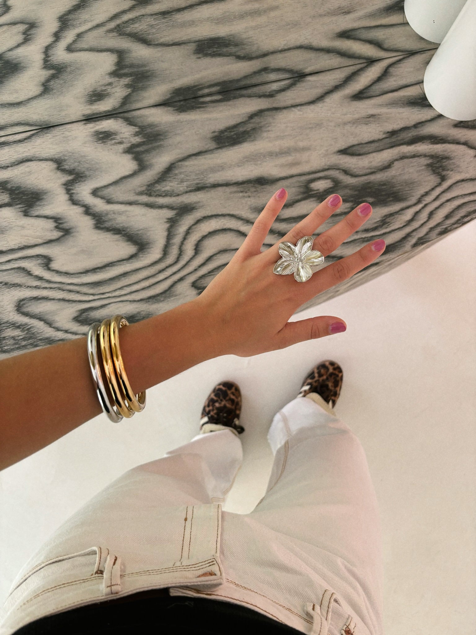 Bague Flor Plata