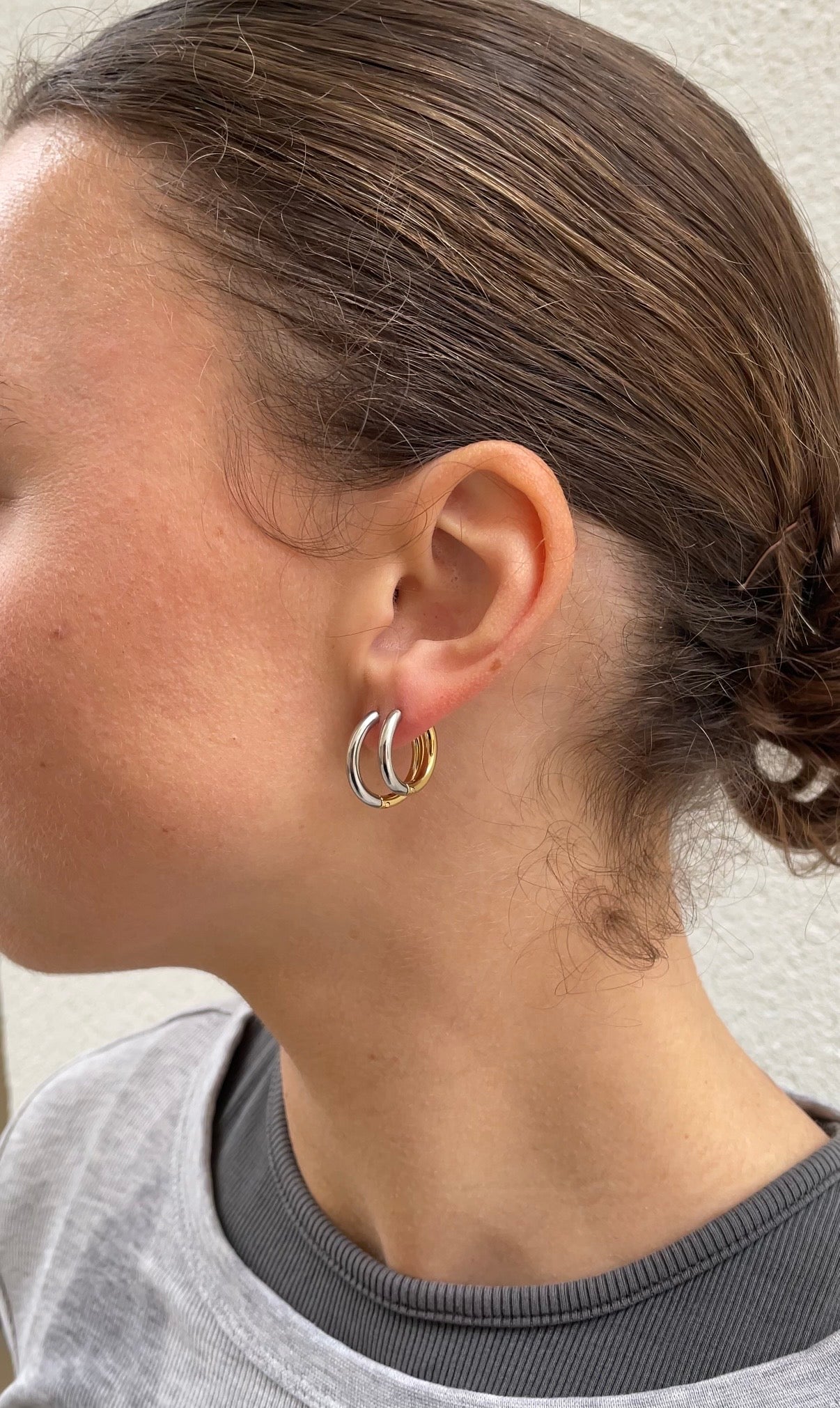 Boucles D'Oreilles Bicolor Thin Classic