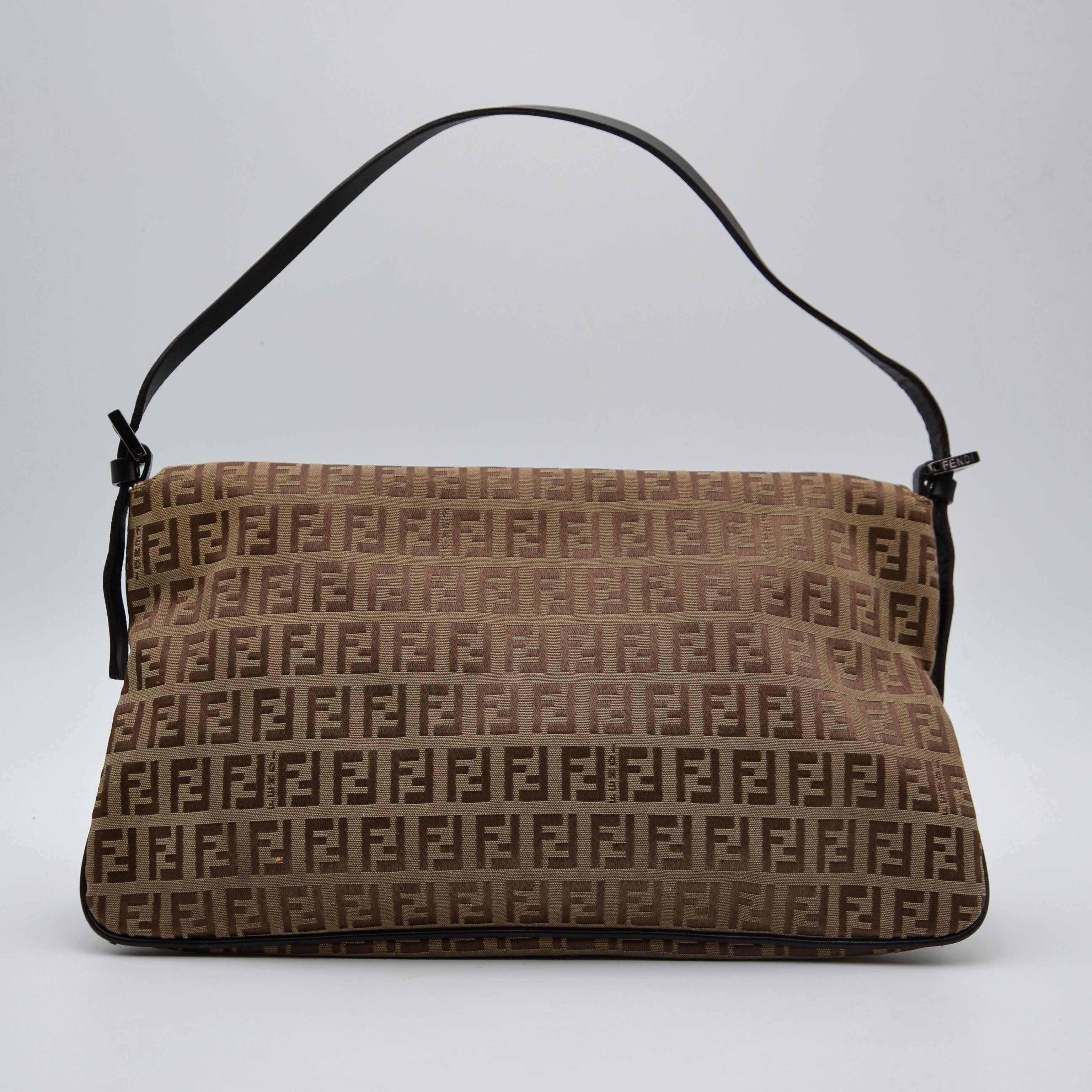 Fendi Baguette Toile Zucchino Jacquard Marron