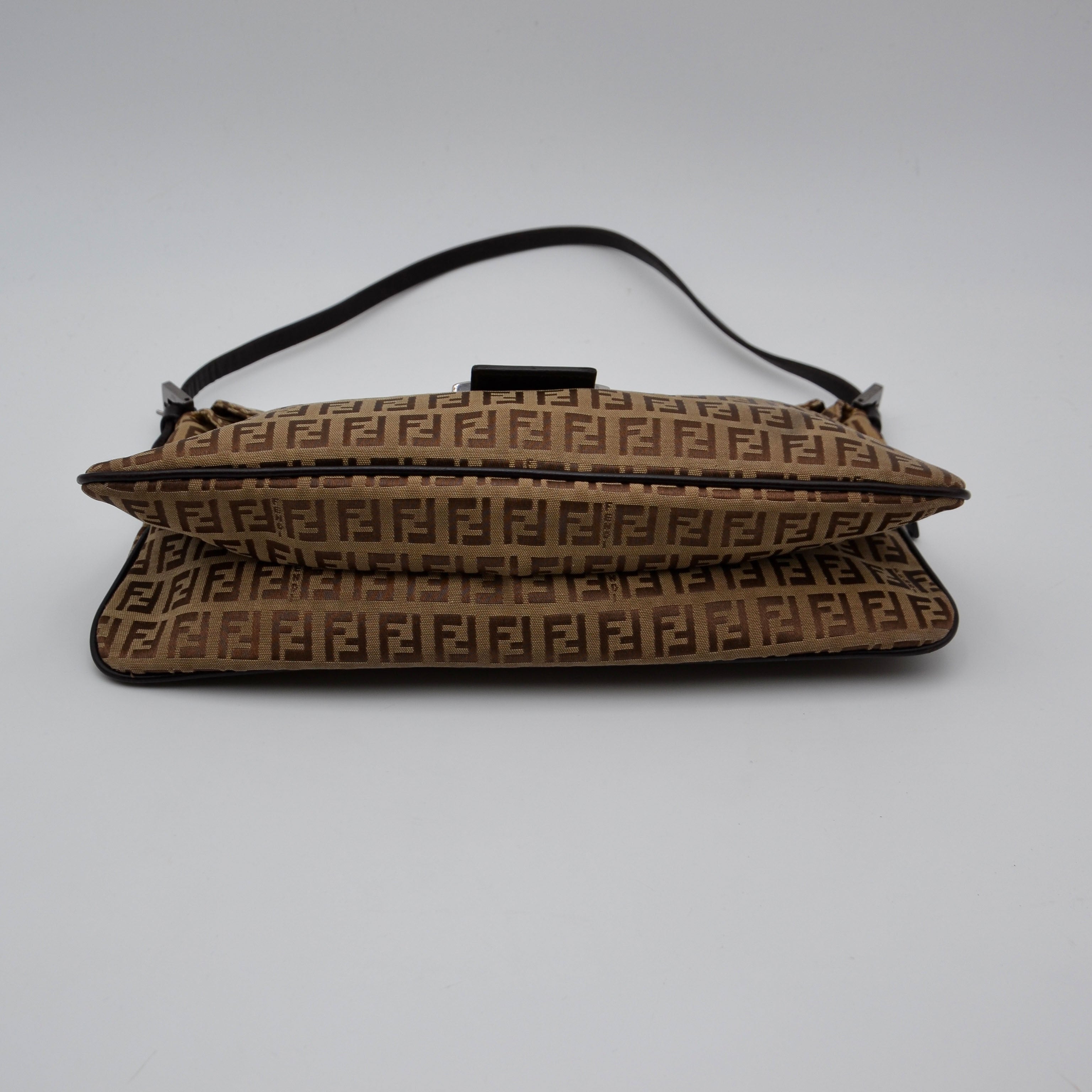 Fendi Baguette Toile Zucchino Jacquard Marron