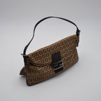 Fendi Baguette Toile Zucchino Jacquard Marron