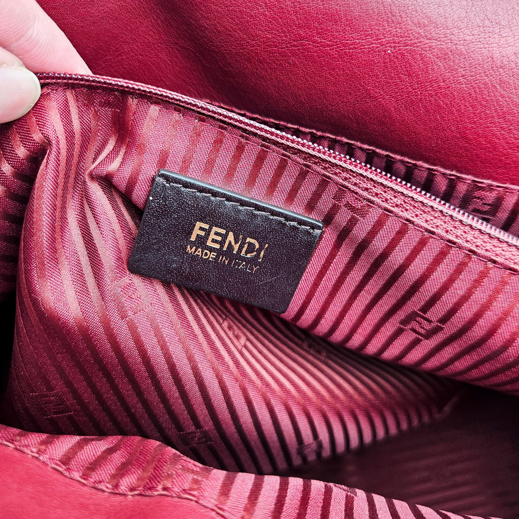 Fendi Mama Baguette Cuir Rouge