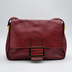 Fendi Mama Baguette Cuir Rouge