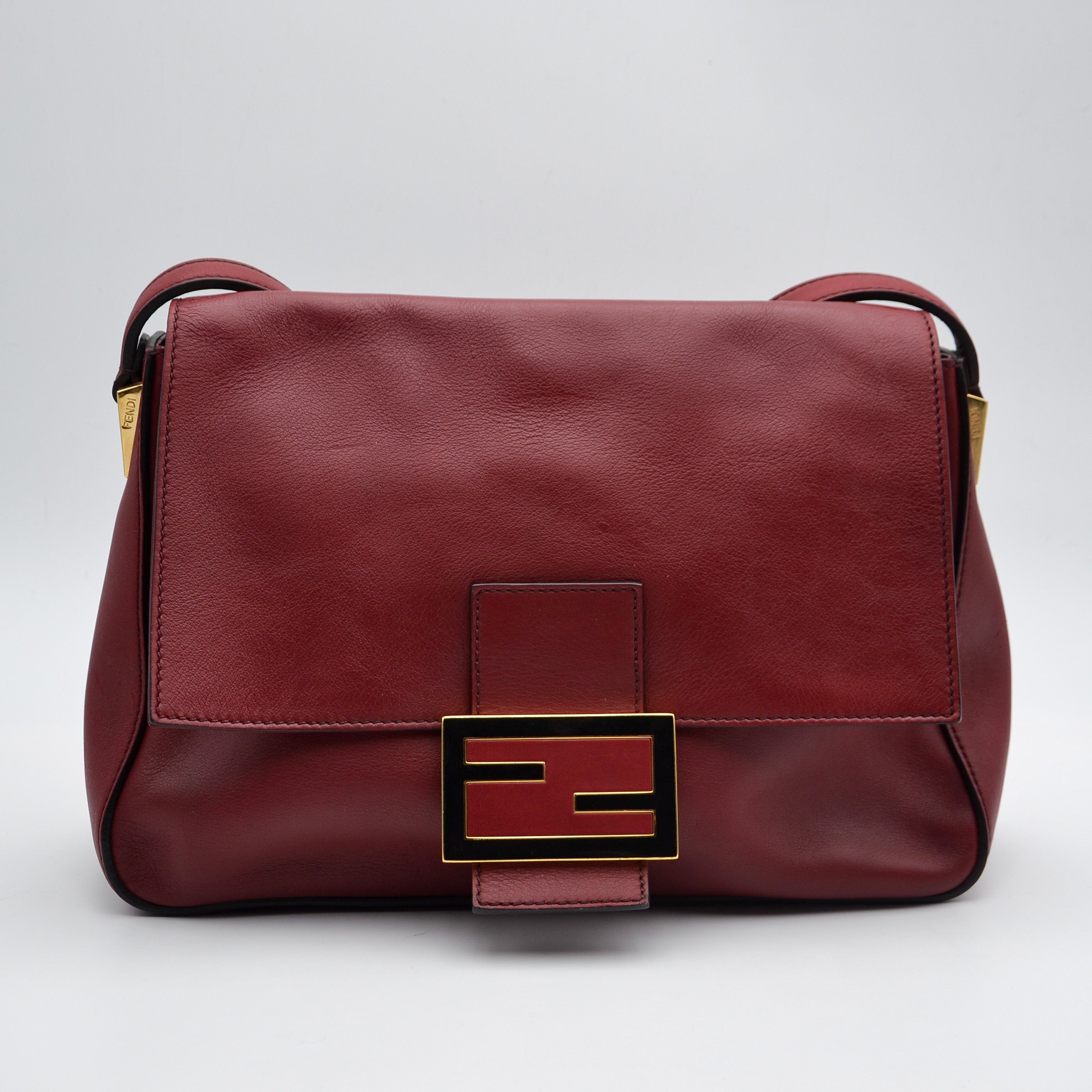 Fendi Mama Baguette Cuir Rouge