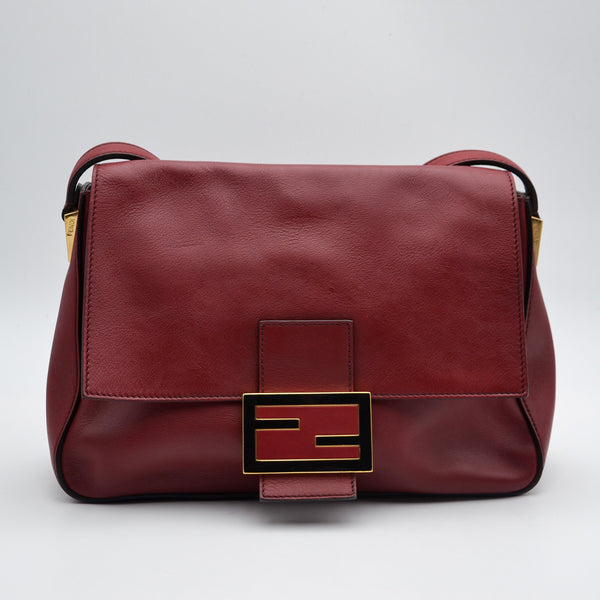 Fendi Mama Baguette Cuir Rouge