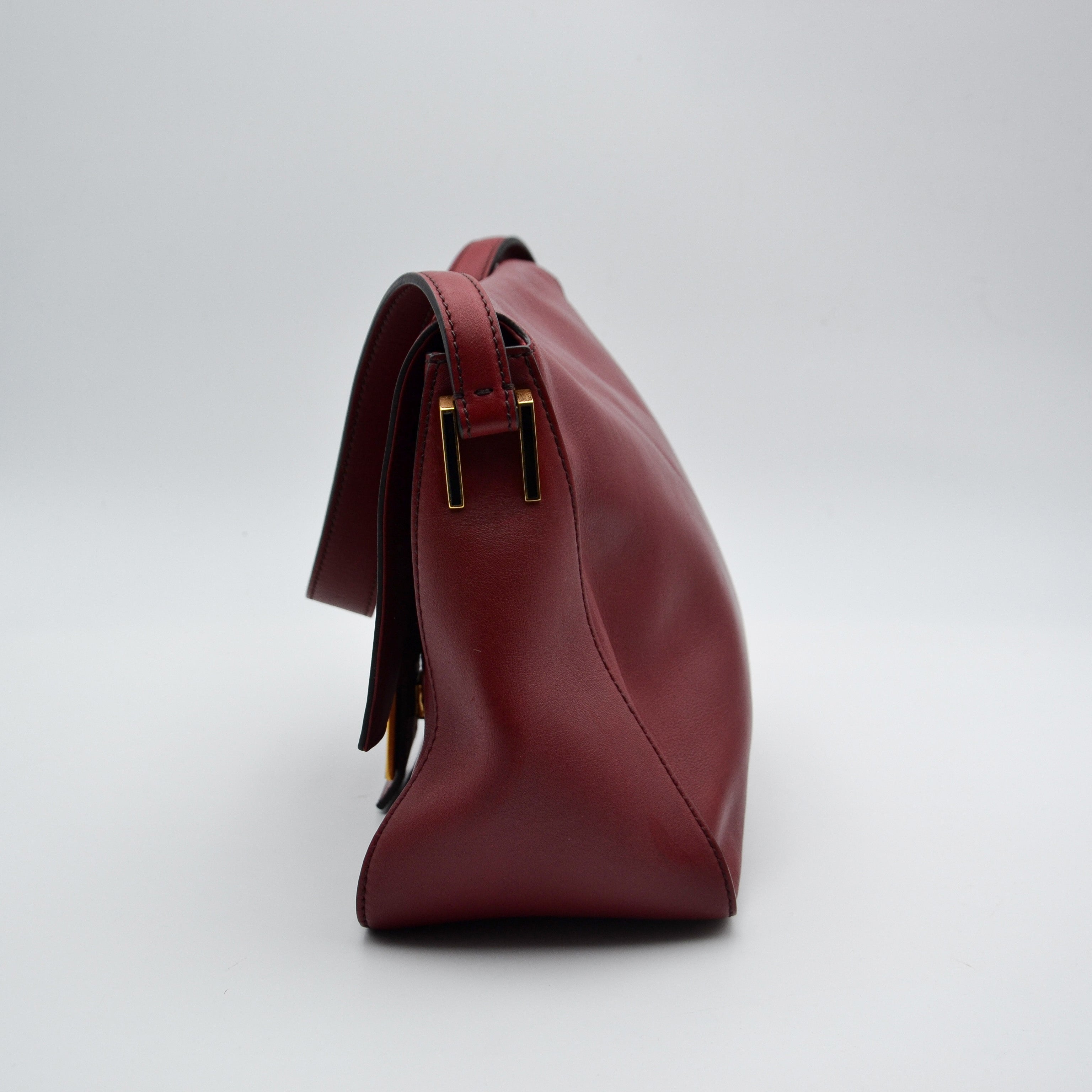 Fendi Mama Baguette Cuir Rouge