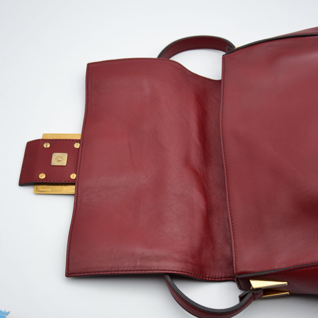 Fendi Mama Baguette Cuir Rouge