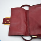 Fendi Mama Baguette Cuir Rouge