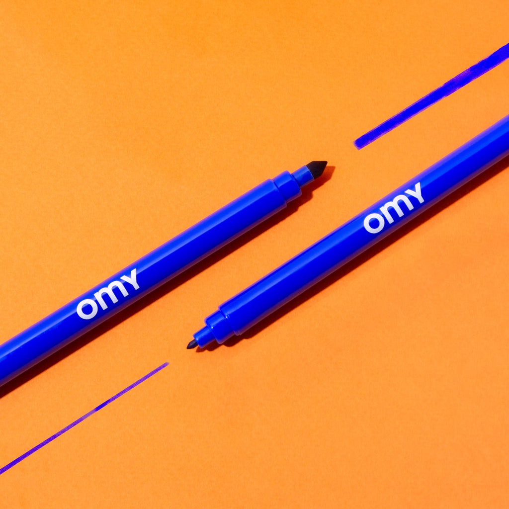 Feutre magique OMY bleu – Écriture effaçable pour coloriage créatif 