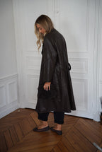 Manteau Cuir Penelope - Chocolat