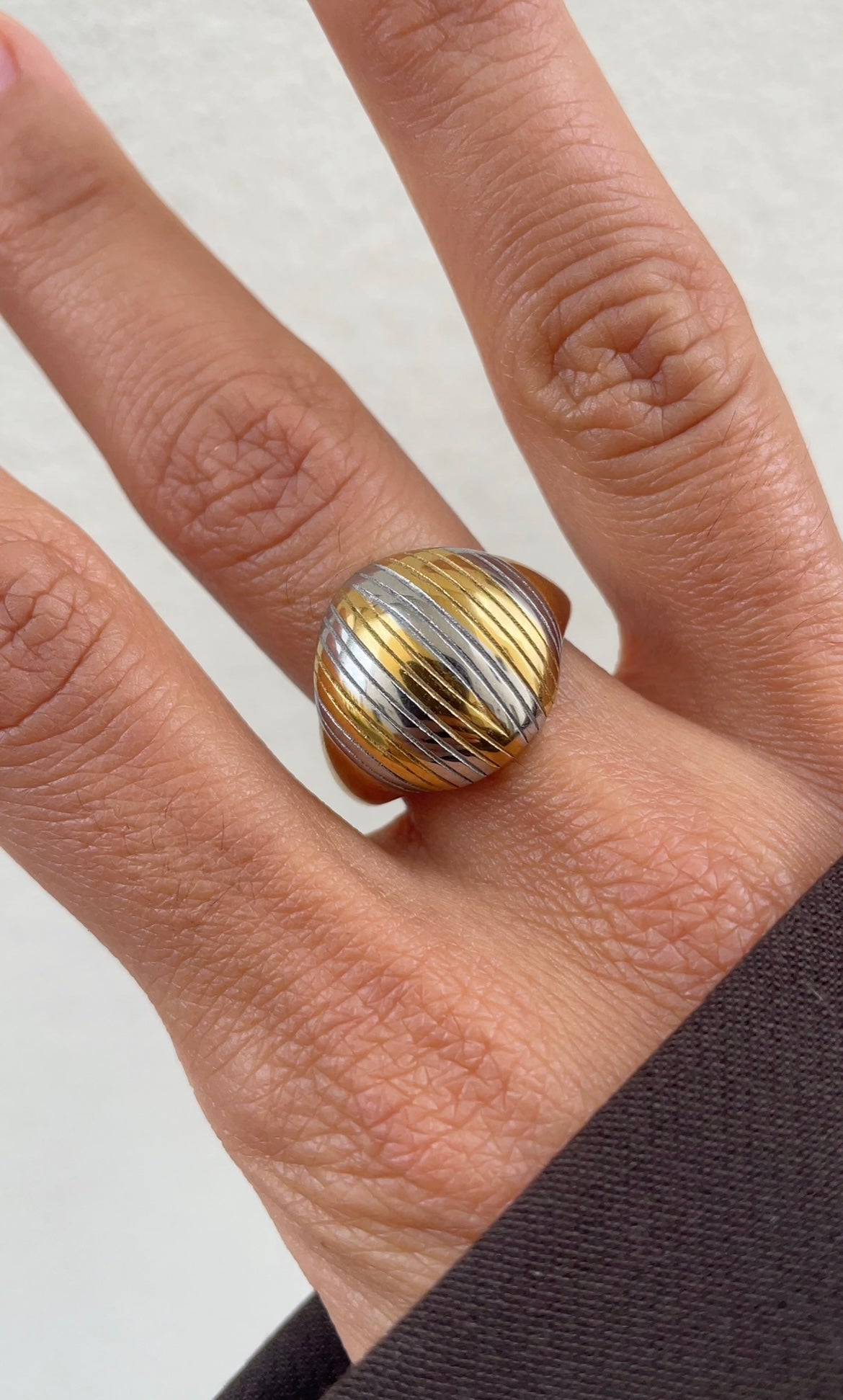 Bague Bicolor Dome